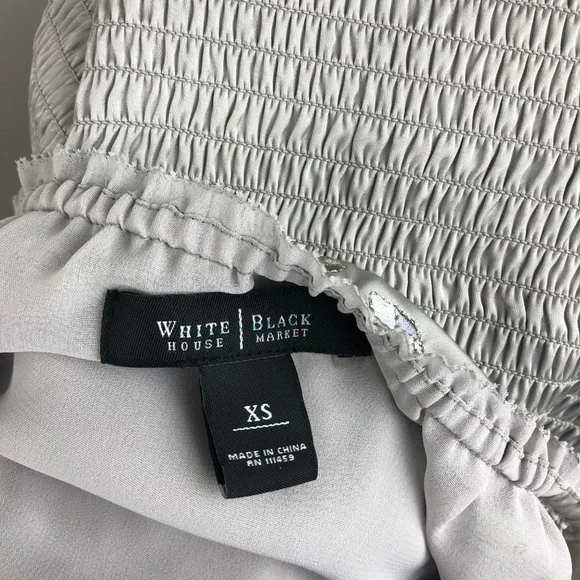 White House Black Market Silver Jewel Blouse XS - Picture 6 of 6